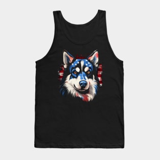 Patriotic Alaskan Husky Tank Top